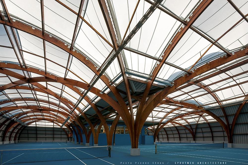 Charpente bois tennis bourg la reine