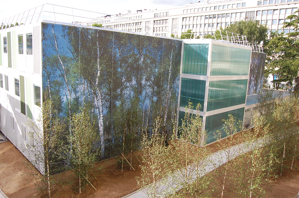 Façade textile — université de Jussieu, Paris