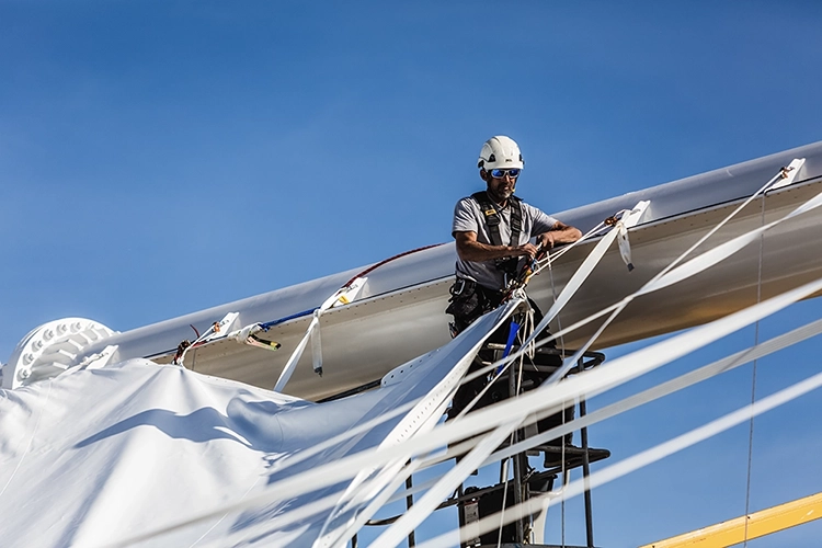 Structure textile ACS de grande portée en environnement exigeant