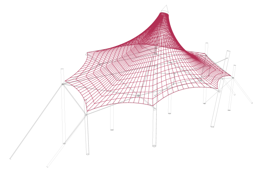 Structure textile double courbure ACS Production