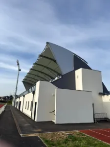 Tribune de Florange couverte en toile tendue
