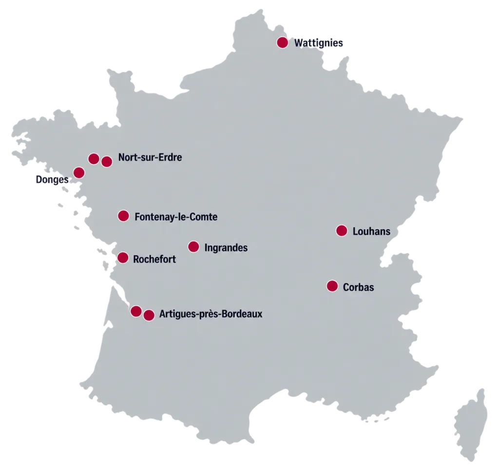 Carte de france avec reperes geographiques